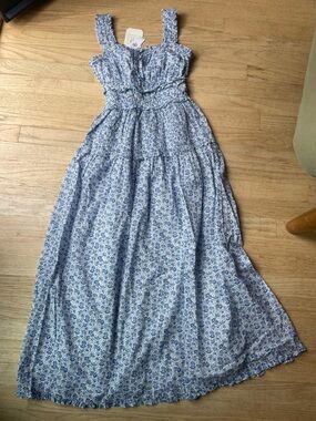 GAP x DOEN Blue Floral Smocked Dress